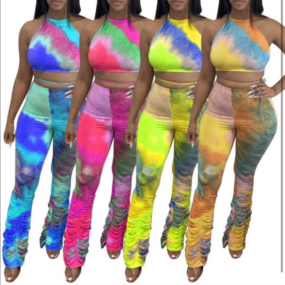 Women 2pc tie die set